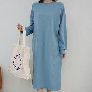 Raglan-sleeve Long Pullover Dress