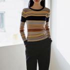 Slim-fit Stripe Rib-knit Top