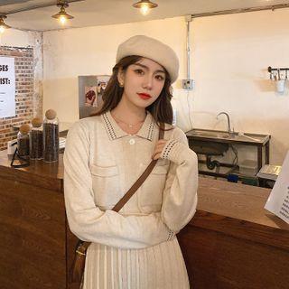 Collared Pocket Knit Dress