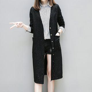 Pocketed Long Knitted Jacket