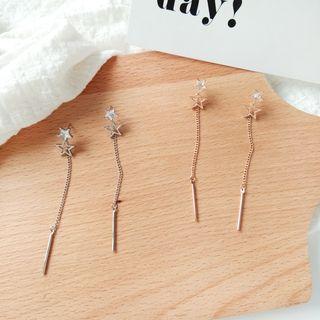 Rhinestone Star Bar Dangle Earring