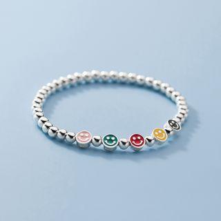 Smiley Sterling Silver Bracelet 1 Pc - S925silver - One Size