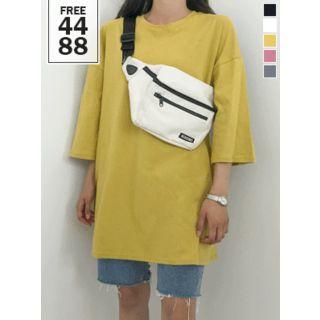 Couple Plain Drop-shoulder T-shirt