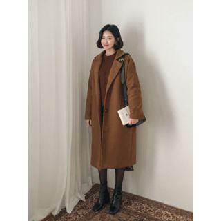 Single-breasted Boxy-fit Long Coat