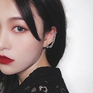 Rhinestone Accent Chain Earring