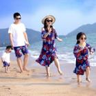 Family Matching Elbow-sleeve Dress / Short-sleeve Top / Shorts