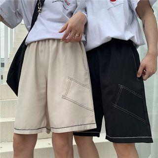 Couple Matching Stitch Trim Shorts
