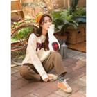 Elbow-patch Letter Sweatshirt