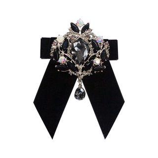 Faux Crystal Bow Tie