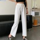 High-waist Wide-leg Crop Sweatpants