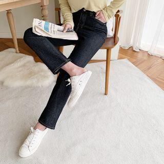 Raw Denim Straight Jeans