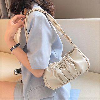 Wide Strap Shirred Shoulder Bag