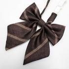 Striped Bow Tie Bow Tie - Stripe - Dark Champagne - One Size