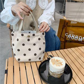 Dotted Corduroy Mini Tote Bag