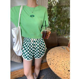 Applique Crop Sweatshirt