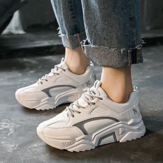 Sequined Detail Platform Sneakers