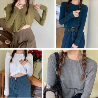 Plain Long-sleeve T-shirt - 6 Colors
