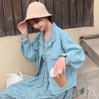 Denim Jacket Aqua Blue - One Size