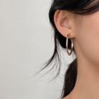 Alloy Hoop Earring 1 Pair - Hoop Earring - Silver - One Size