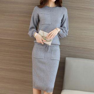 Set : Plain Sweatshirt + Skirt