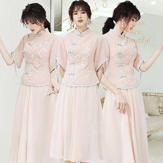 Floral Hanfu Bridesmaid Dress / Midi Dress