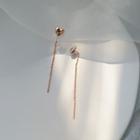 Alloy Heart Dangle Earring 1 Pair - Rose Gold - One Size