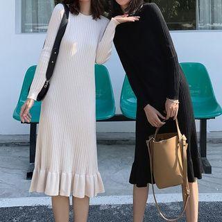 Ruffle Hem Sweater Dress