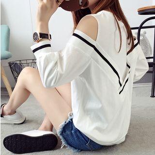 Open Shoulder 3/4-sleeve Top
