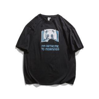 Panda Print Short-sleeve Tee