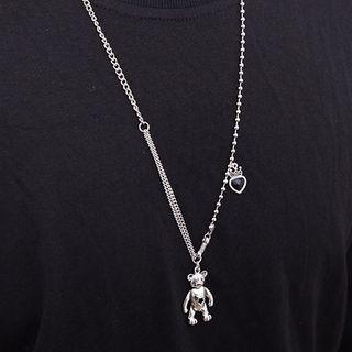 Alloy Bear Pendant Necklace As Shown In Figure - One Size