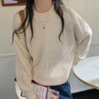 Plain Sweater Sweater - Almond - One Size