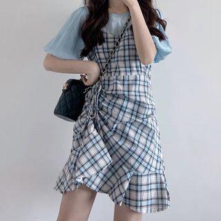 Short Sleeve Top + Gingham Mini Dress