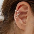 Alloy Chained Cuff Earring 1 Pair - Alloy Chained Cuff Earring - White Gold - One Size