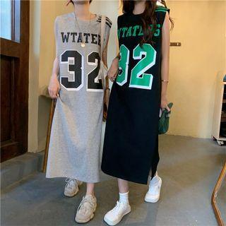 Round-neck Lettering Tank Dress