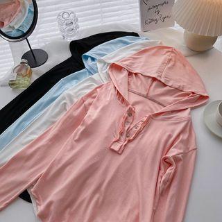 Long-sleeve Asymmetrical Light Hoodie