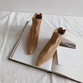 Zip-up Kitten-heel Booties