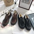 Fleece-lined Platform Lace-up Shoes