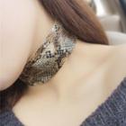 Faux-leather Snake-print Choker
