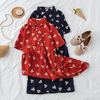 Floral Short-sleeve Shirtdress