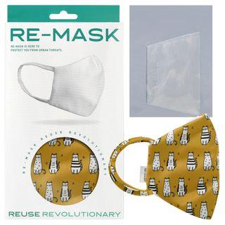 Re-mask Set (1 Reusable Mask + 1 Filter) (cat) 1 Reusable Mask + 1 Filter
