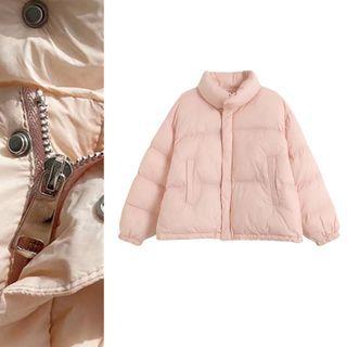 High Neck Padding Zip Jacket