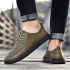Faux-leather Stitched Oxfords