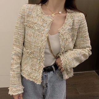 Long-sleeve Tweed Jacket