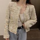 Long-sleeve Tweed Jacket