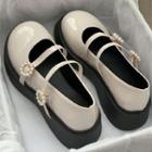 Platform Mary Jane Beaded Shoes