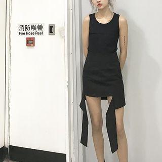 Asymmetrical Hem Slim-fit Tank Dress