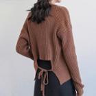 Bow-back Ribbed Sweater