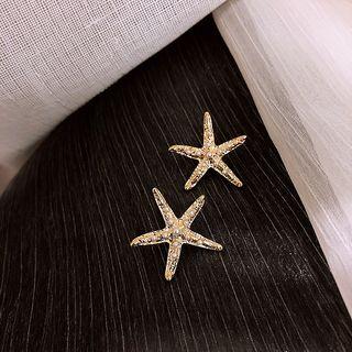 Alloy Starfish Earring 1 Pair - Gold - One Size