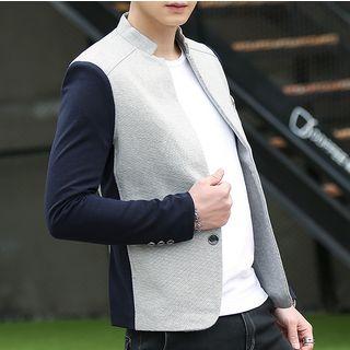 Two Tone Single Button Jacket