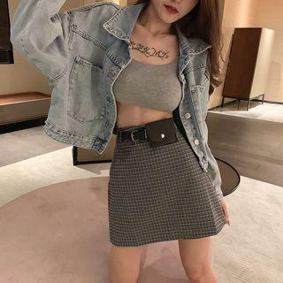 Checker Mini Skirt